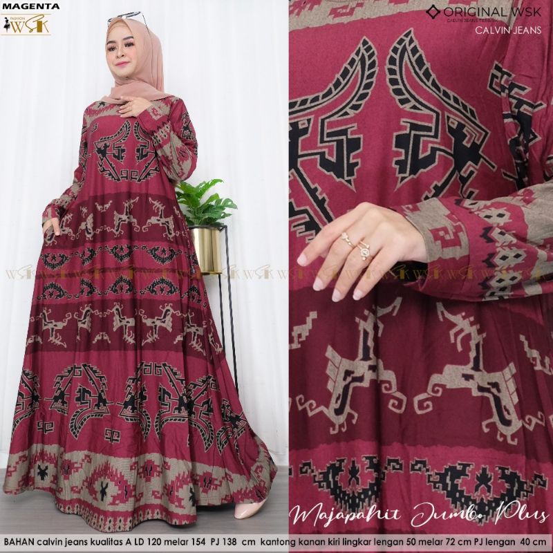 GAMIS JUMBO CALVIN JEANS GRADE A MAJAPAHIT by WSK, LD.120-154 PB.138, SAKU KANAN KIRI