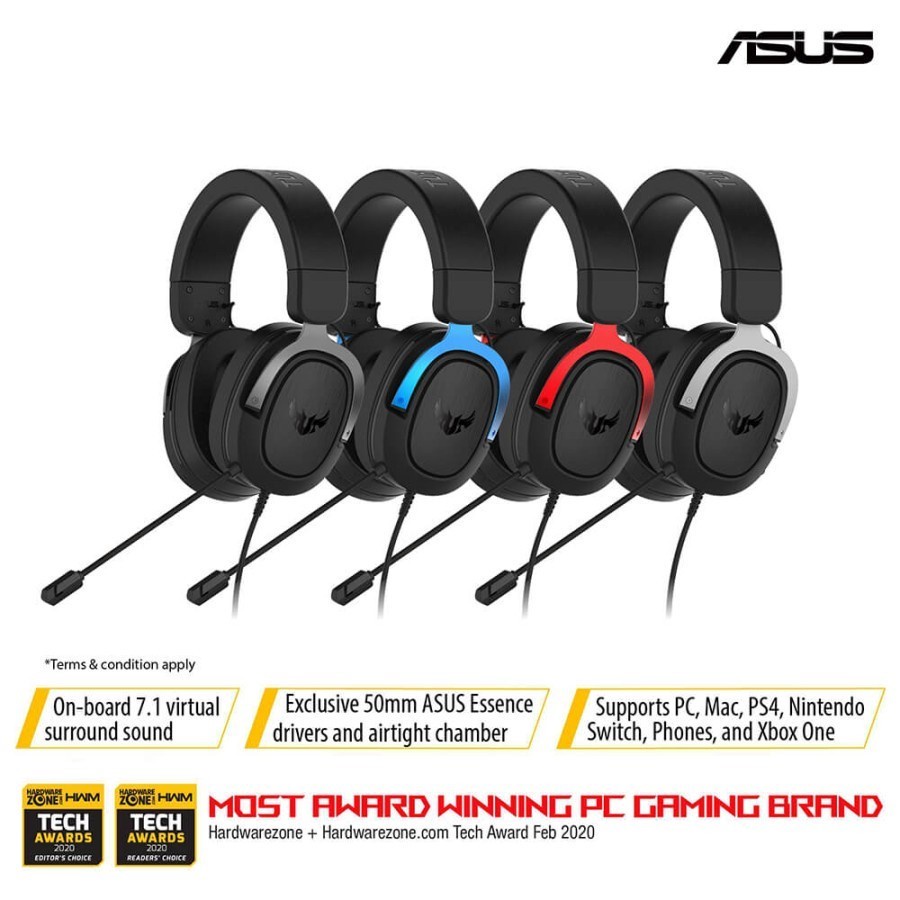 ASUS TUF GAMING H3 - 7.1 surround sound Gaming Headset / headphone