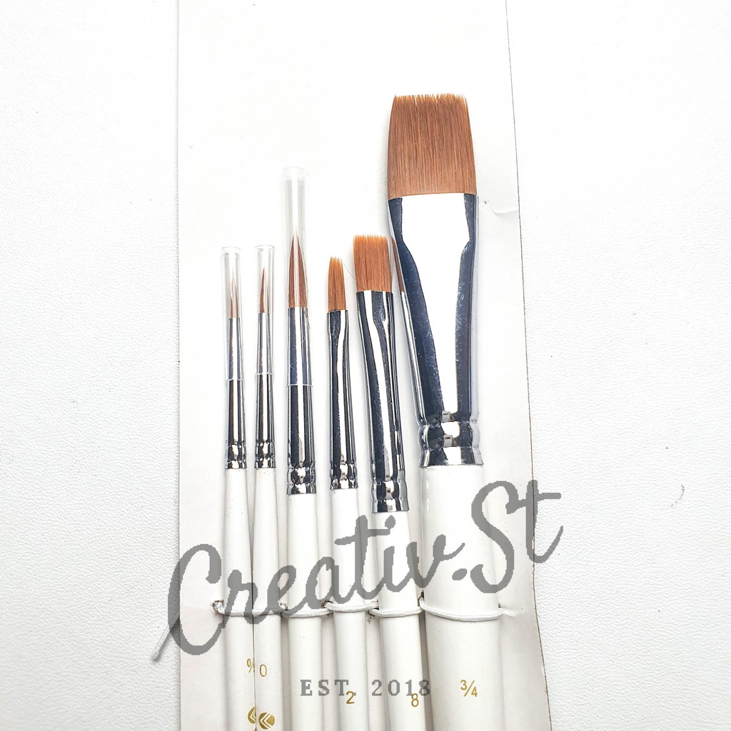 

V-TEC Kuas Lukis Vt 210 Set 6 Brush Vt-210 Art Brush Set