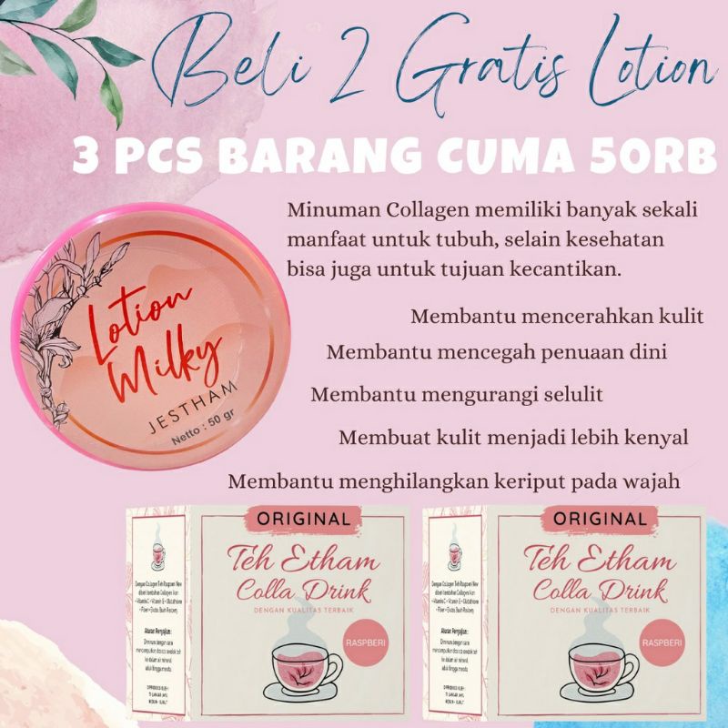 Teh Collagen Etham Gratis Lotion Jestham