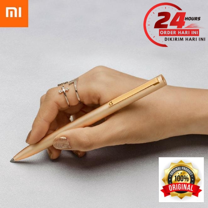 

[TM] ORIGINAL Mi Jia Metal Signature "Pen" Pulpen-Gold