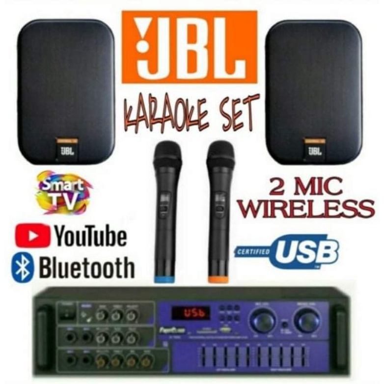 Mini karaoke set speaker JBL CONTROL 1x ampli  bluetooth 2 mic wireless