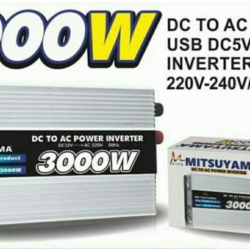 Cod Power Inverter Mitsuyama MS-3000 watt DC to AC Original