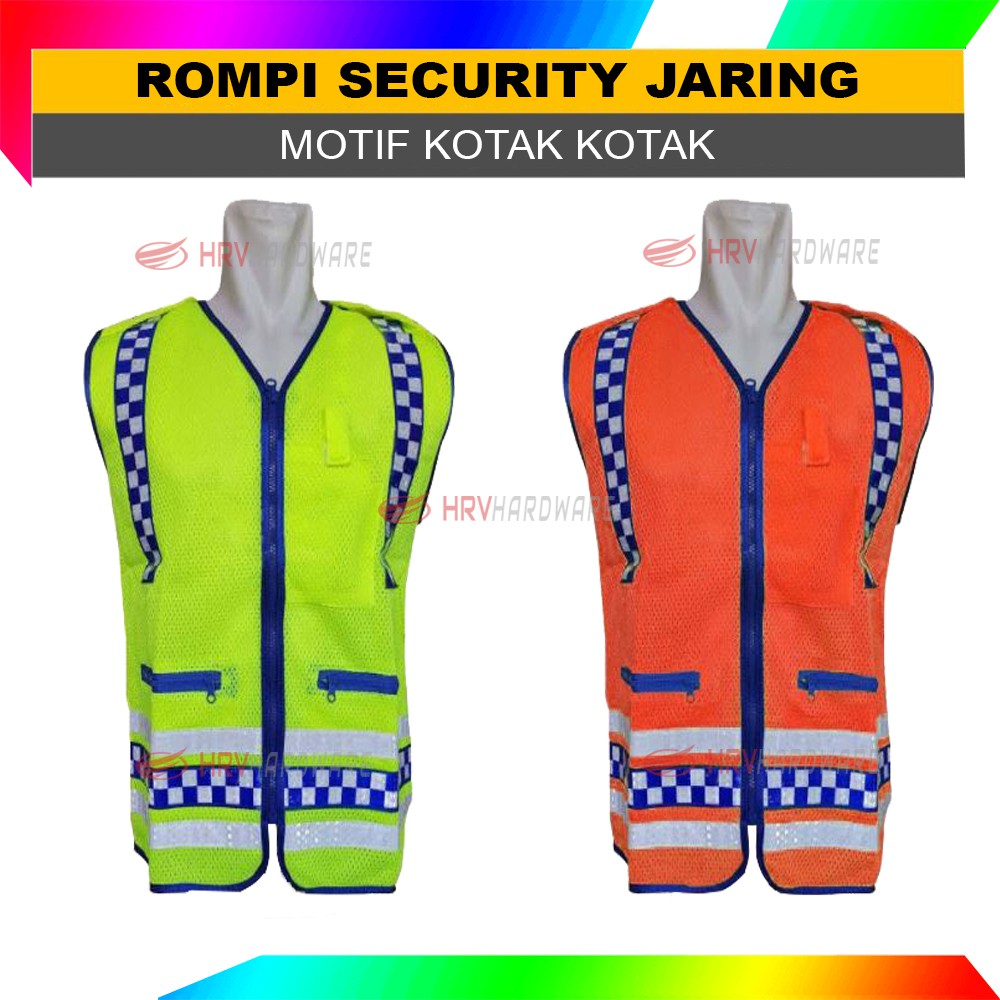 ROMPI JARING SECURITY SATPAM PARKIR MOTIF KOTAK KOTAK