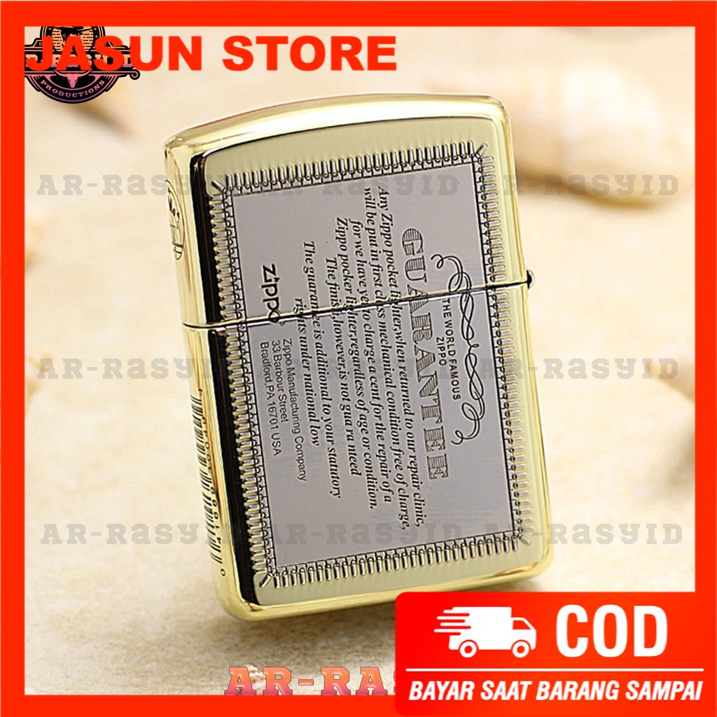 Korek Api Minyak Zippo Gold Ukir Motif Insert Zippo 167