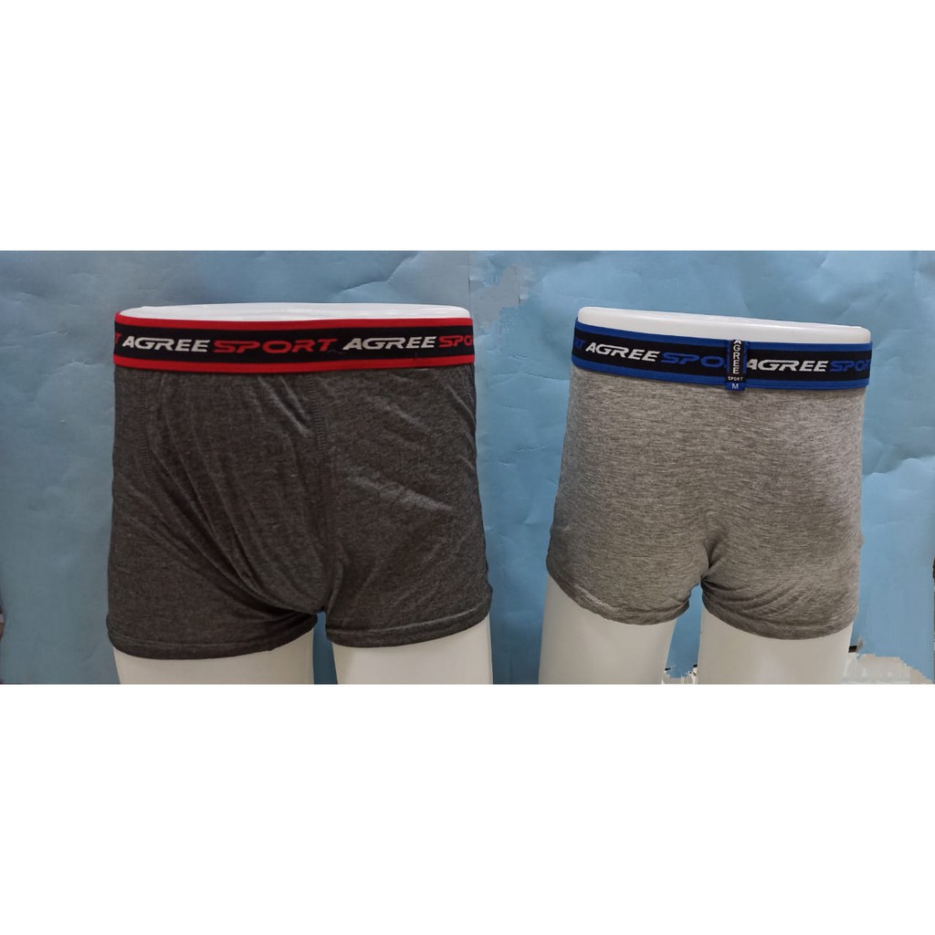 Agree Sport - 2 Pcs Boxer Pria Berkualitas, Pakaian dalam Pria