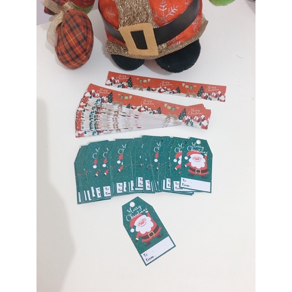 

label natal christmas tag label christmas thankyou parcel hampers