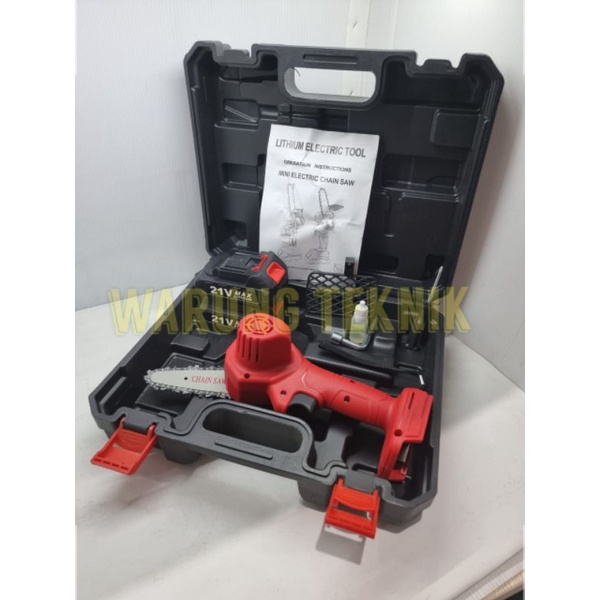 JLD CORDLESS MINI CHAINSAW 21 VOLT 2 BATERAI