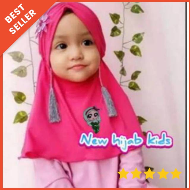 jilbab bayi &amp; anak 0-2 tahun LOL LED MUSIK / HIJAB ANAK ANTING TASSEL