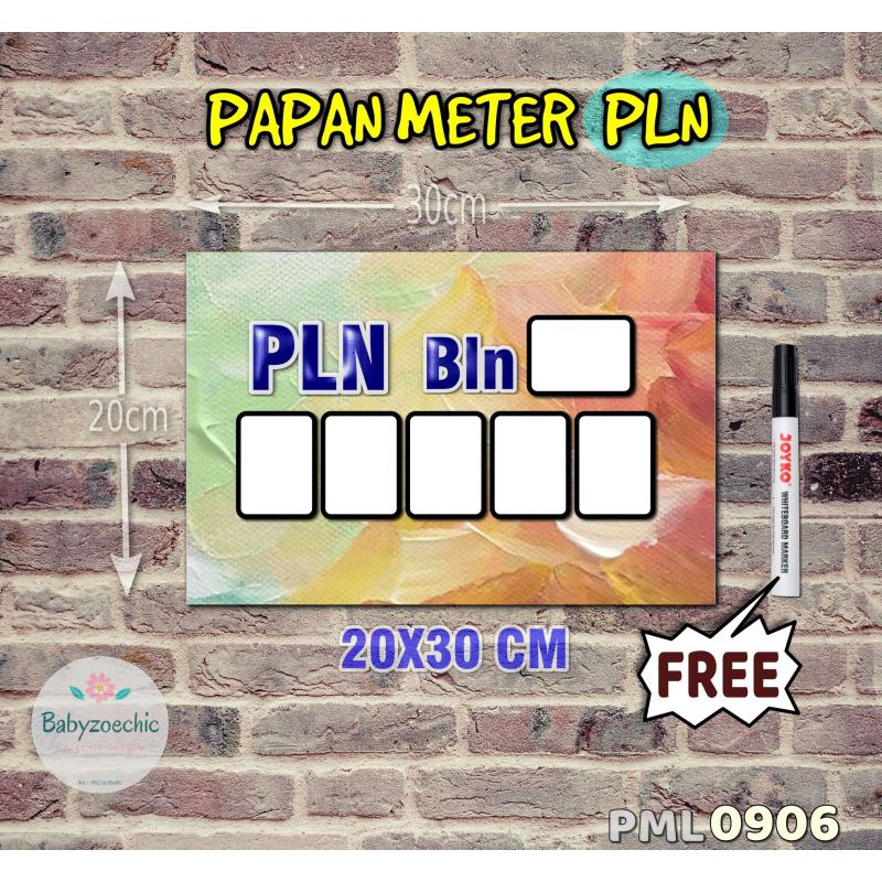 

Zoe Papan Meter Listrik PLN PAM motif Unik - Lukis 06