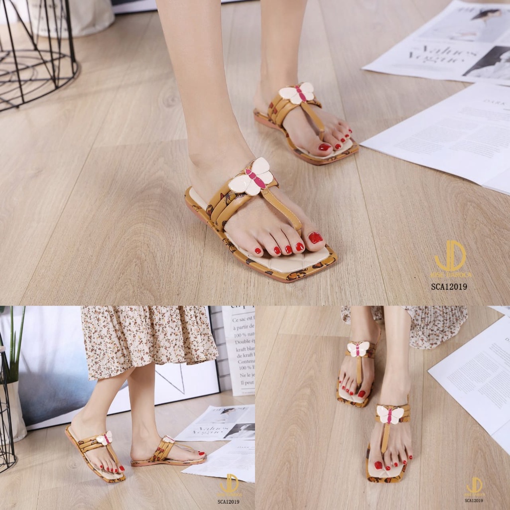 JOSE DAROCA Sandal Jepit Strappy Butterfly #SCA12019# Original