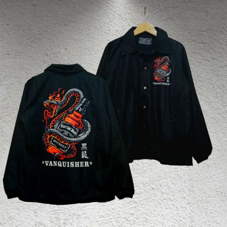 JAKET COACH PRIA  ERIGO APPAREL NAGA HITAM CJ  /JAKET PRIA CASUAL /BISA(COD) (KODE W1838)