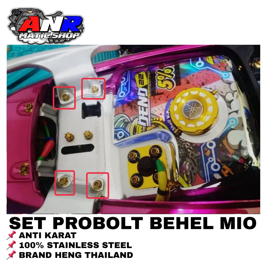 Set Probolt Behel Mio Smile Sporty Soul Fino Nouvo J Gt M3 Stainless Heng Thailand