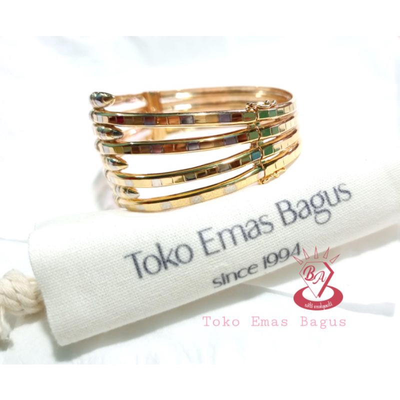 Gelang emas asli bangle variasi kadar 375