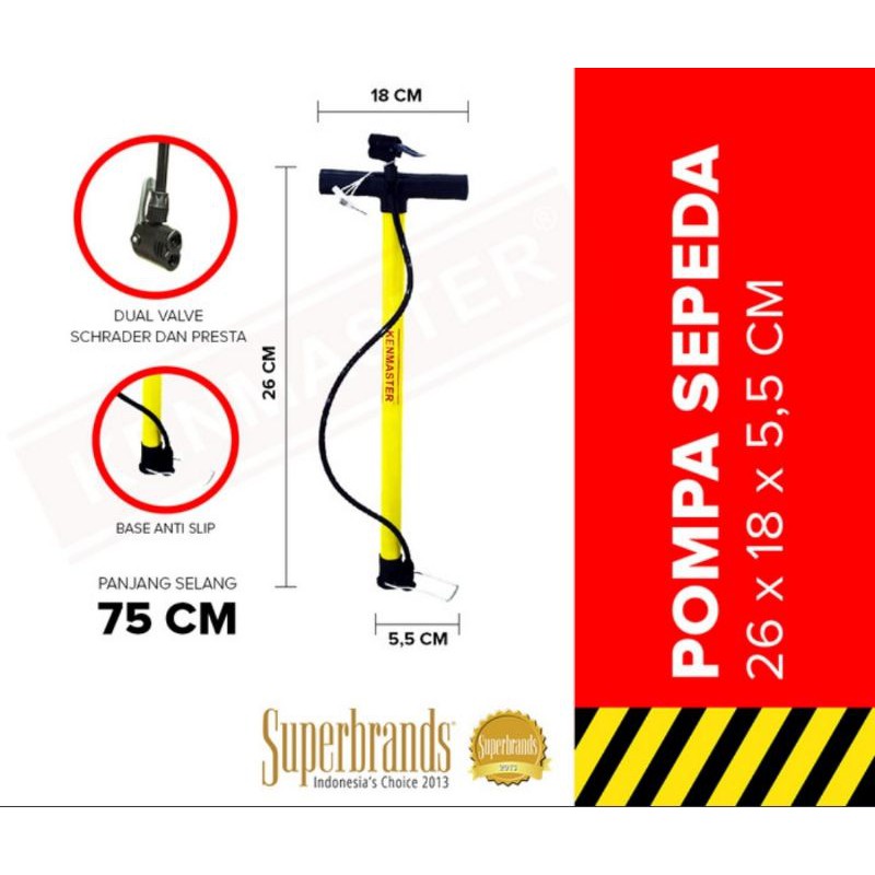 Pompa sepeda / Kenmaster pompa sepeda motor KM-02