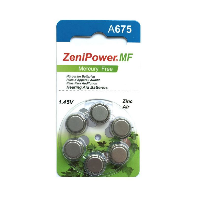 Baterai 675/ A675 / AG13 / PR44 Hearing Aid Battery Tersedia Merk Renata dan Zenipower Baterei Spesialis ALAT BANTU DENGAR