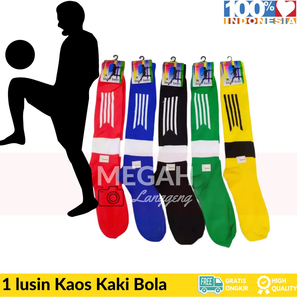 12 PASANG KAOS KAKI SEPAK BOLA - KAOS KAKI PANJANG SEPAK BOLA / GROSIR KAOS KAKI BOLA FUTSAL/ KAOS KAKI BOLA PANJANG - KAOS KAKI PRIA PANJANG /KAOS KAKI BOLA DEWASA /KAOS KAKI FUTSAL /KAOS KAKI ORIGINAL /KAOS KAKI TEBAL PANJANG /KAOS KAKI OLAH RAGA PRIA