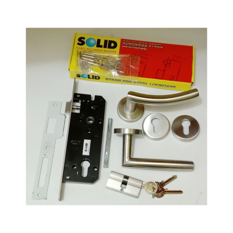 KUNCI PINTU RUMAH SOLID HRE 61.44 KOMPLIT