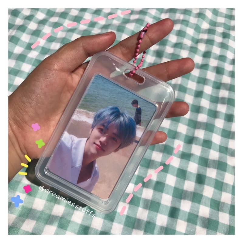 

(Dream) Plain cute Photocard holder by dreamiesstuffs cahol+ gantungan by dreamiesstuffs