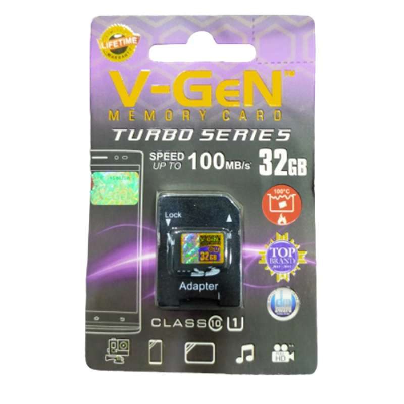 V-GeN MicroSD Card 32GB Class 10 Turbo Memory HP Vgen