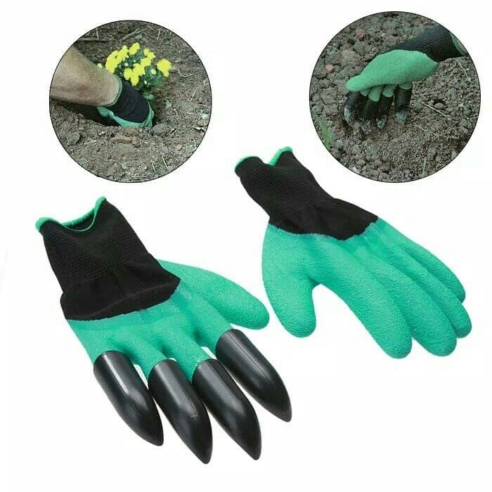 Sarung Tangan Garden Kebun Dengan Cakar Satu Set