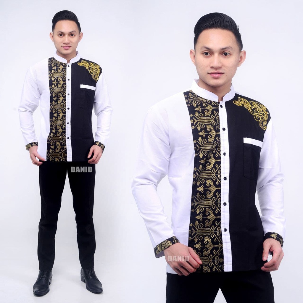 Baju Koko Bordil modern kombinasi Batik Lengan panjang-Terbaru dan paling di Cari Terlaris