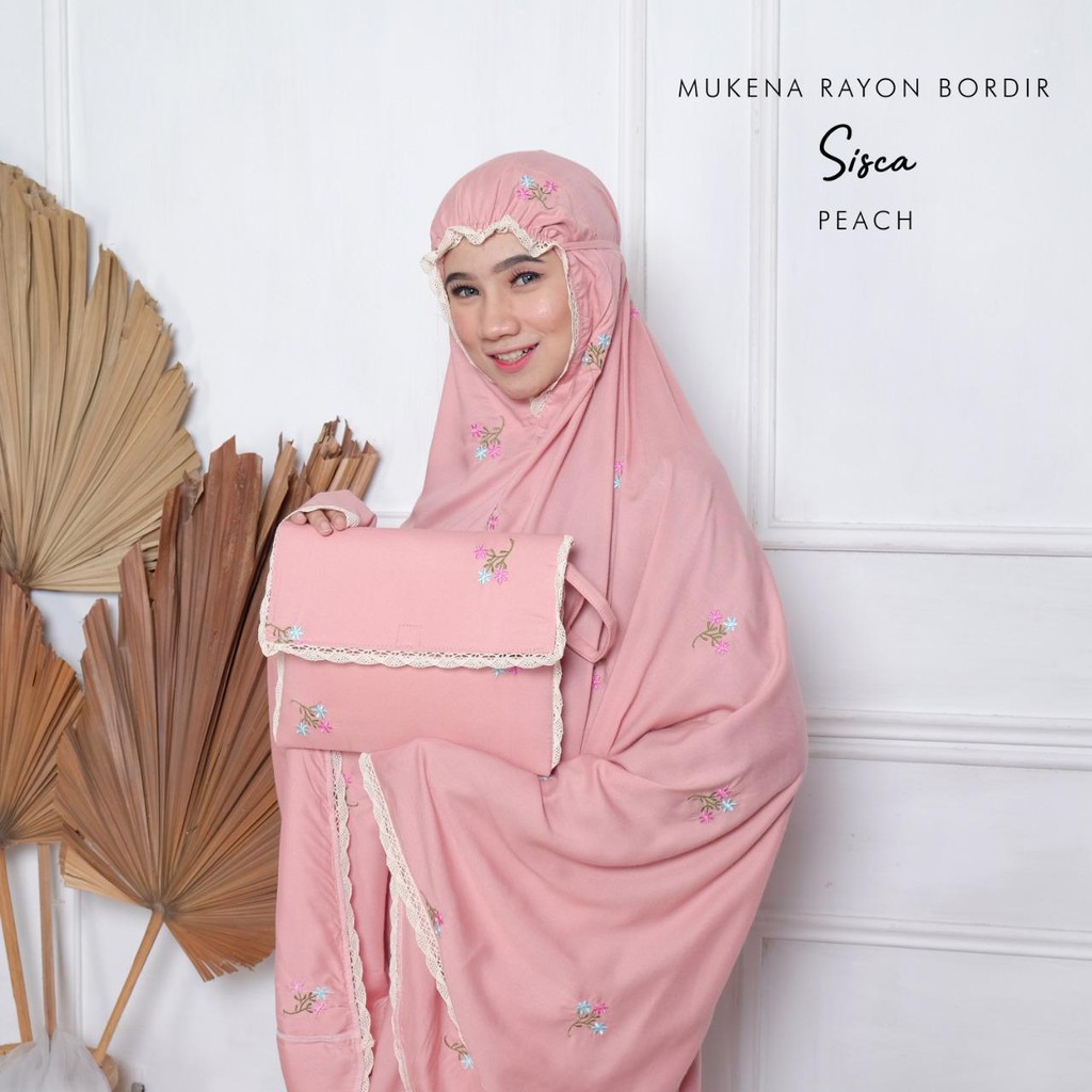 MUKENA BALI TASIK - MUKENA DEWASA RAYON BORDIR SISCA