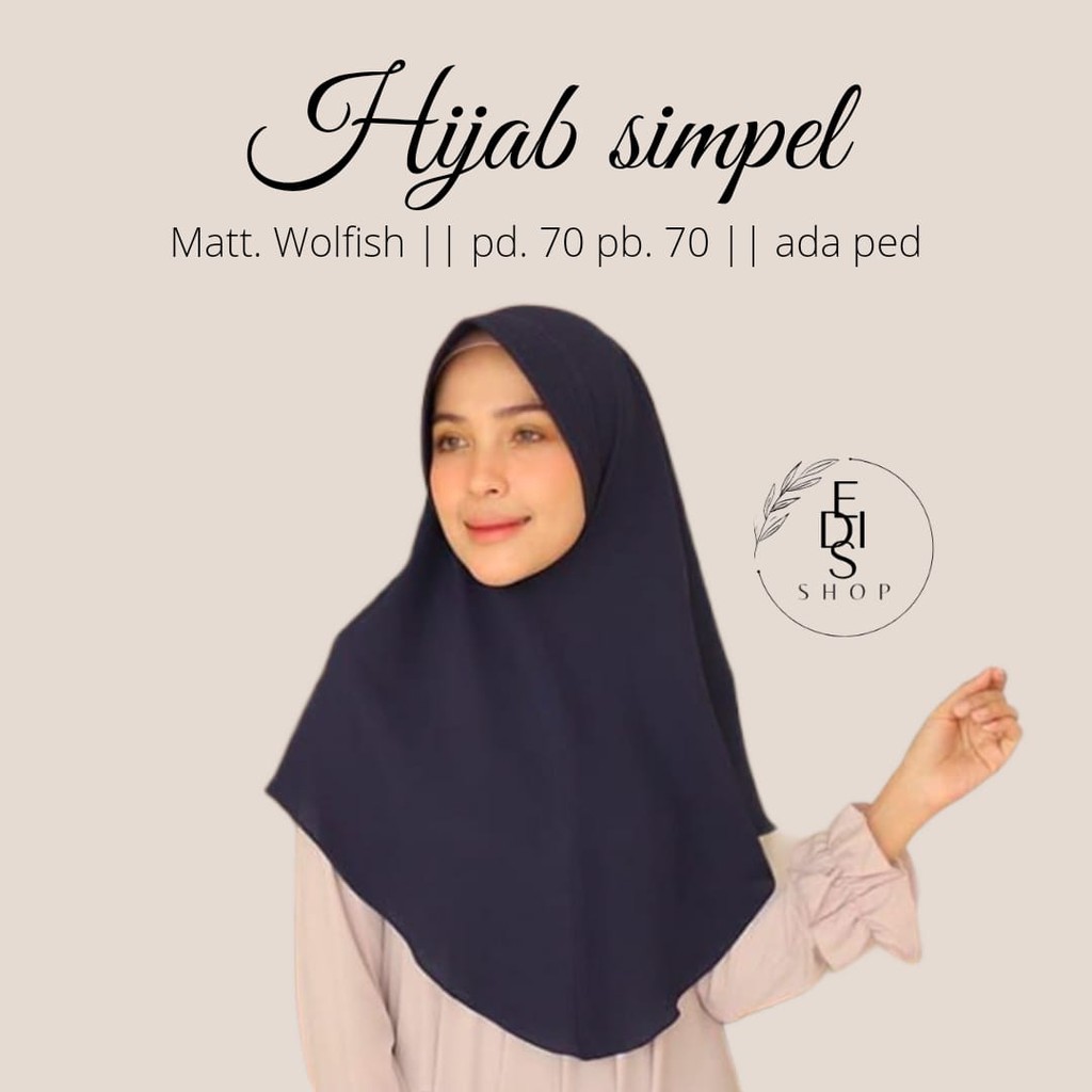 Simpel pet | khimar simple pet antem | jilbab instan pet | hijab pet | wolfish