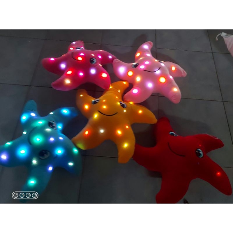 Boneka bintang laut LED jumbo uk 50 cm