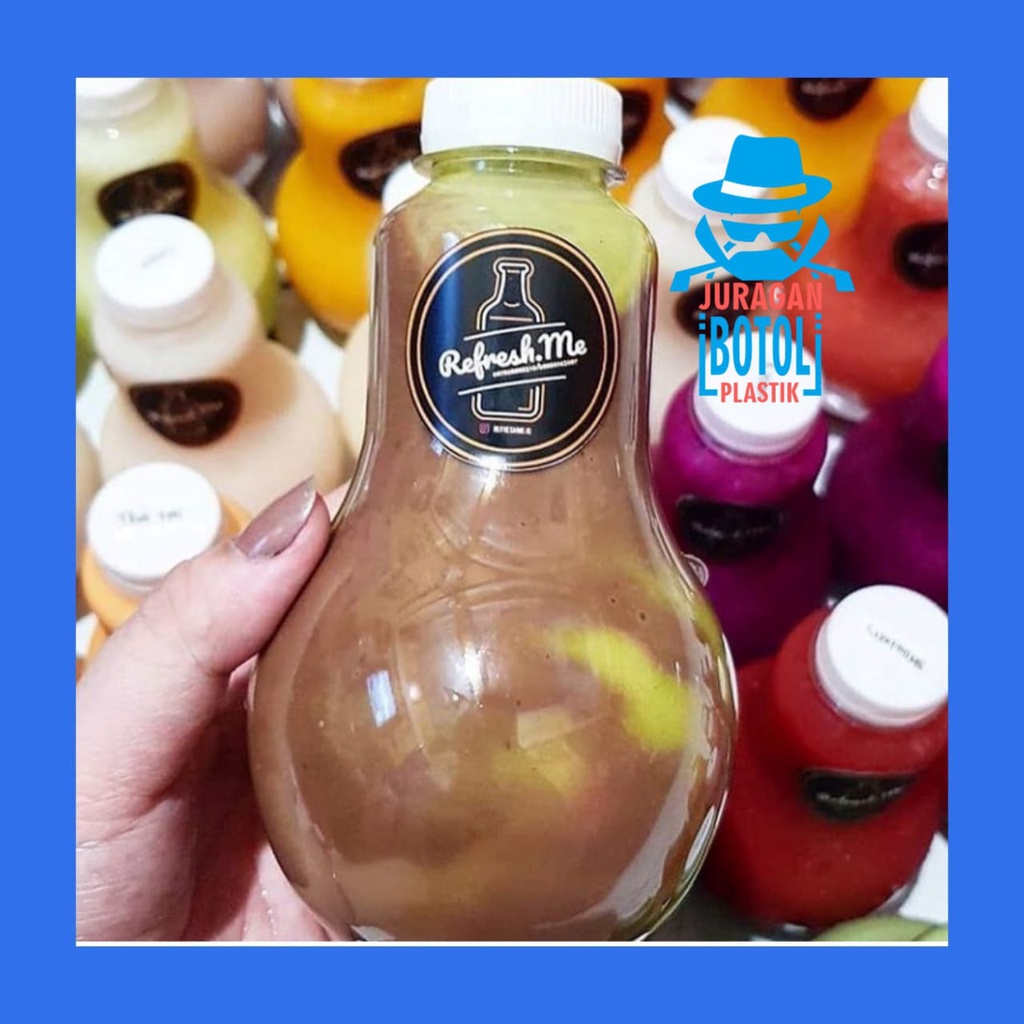 1Kg muat 32Pcs Botol Lampu 320ml, Botol Unik 3250ml, Botol Bohlam 320ml, Botol Plastik Lampu 320ml-3