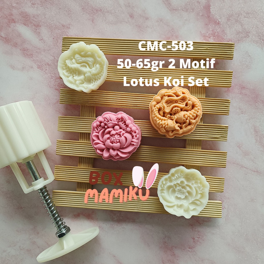 Cetakan Mooncake Lotus Koi 3D 50gr CMC-503