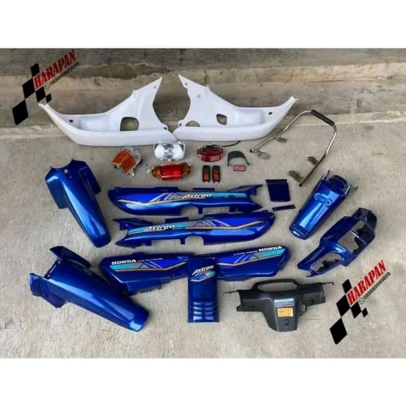 Cover body astrea grand full set sabet warna biru movistar astrea grand