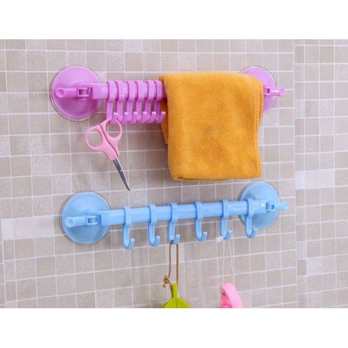 FREE 1 PCS Hanger hook dapur kamar mandi Gantungan baju kain pel