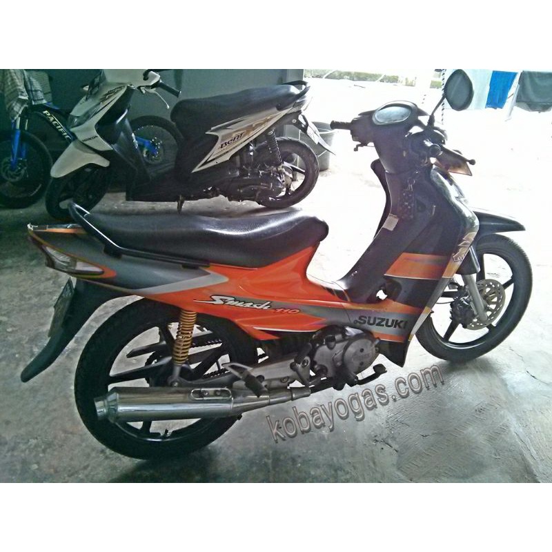 striping suzuki smash hitam orange cw