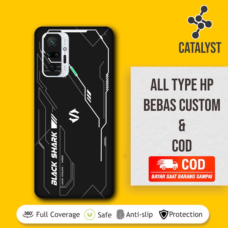 Garskin Skin Case XIAOMI REDMI Note 10 Pro Black Shark Greyy White - Promo 2 Pcs - Bisa Custom