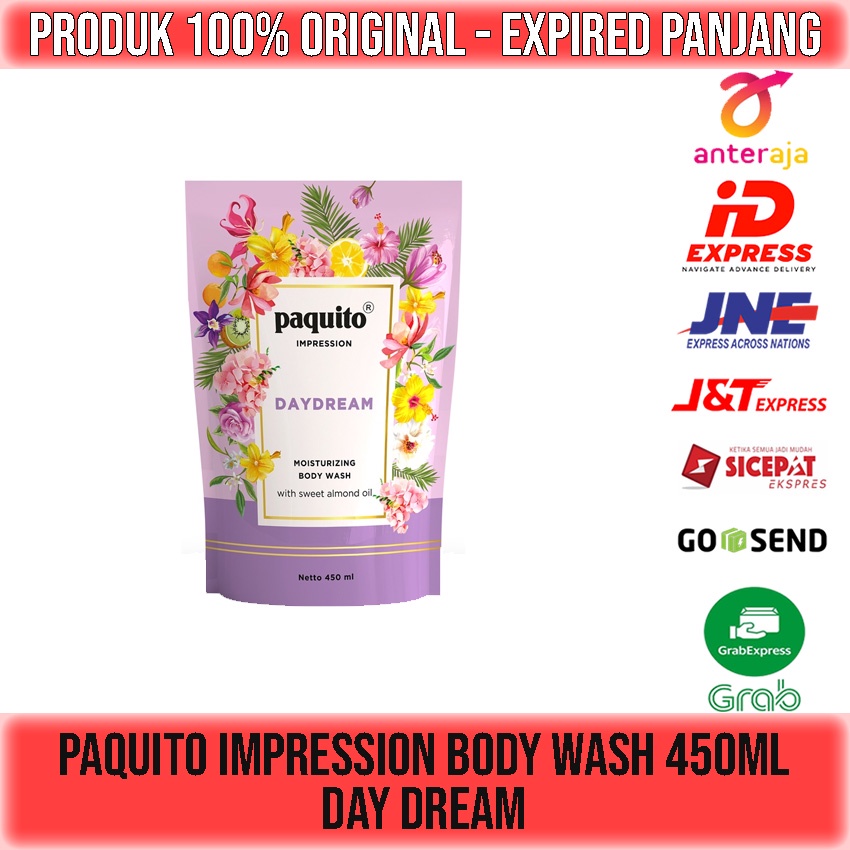 SABUN CAIR BODY WASH PAQUITO IMPRESSION REFILL 450ml with sweet almond oil
