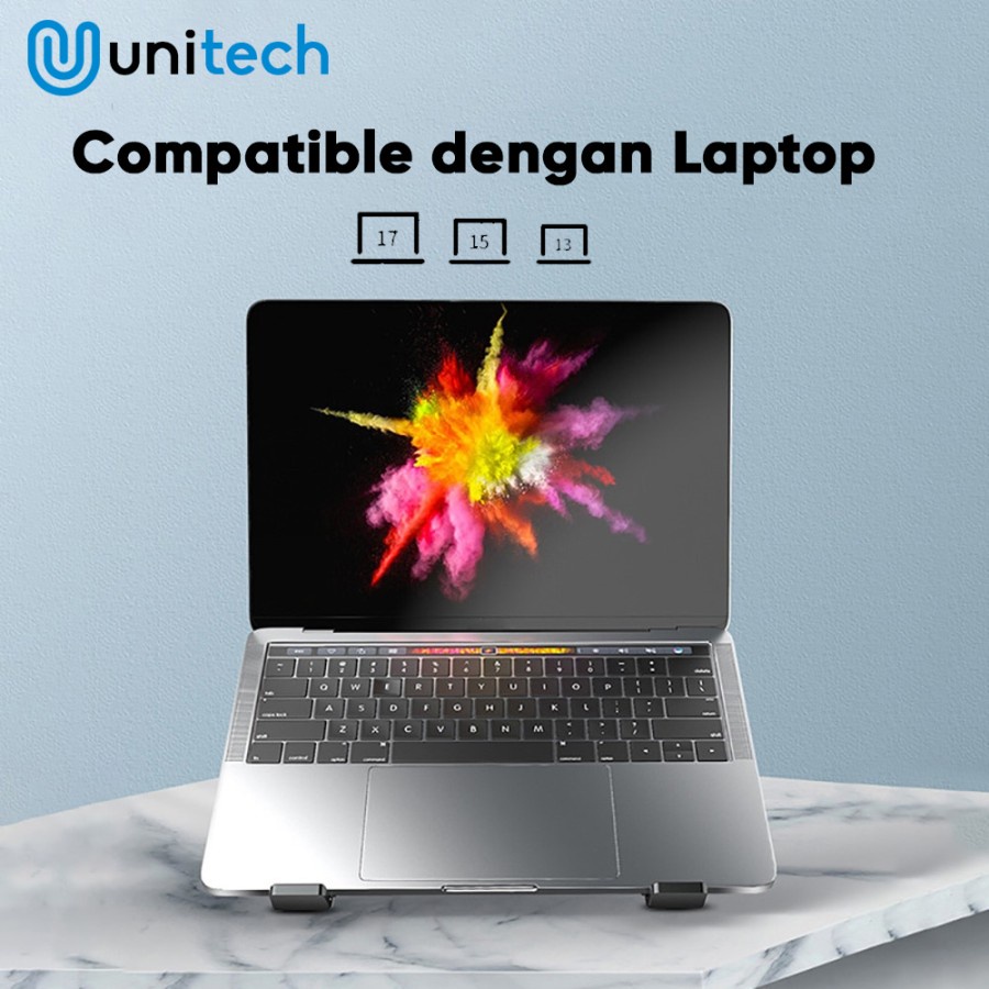 Trend-Dudukan Laptop Portable Stand Holder Adjustable Notebook dengan Kipas