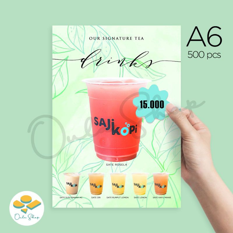 

Cetak brosur flyer express cepat A6 1 rim 500 lembar digital print