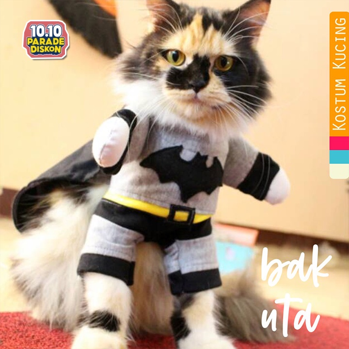 Kostum batman untuk kucing dan anjing / baju kucing anjing / baju lucu size S M L XL