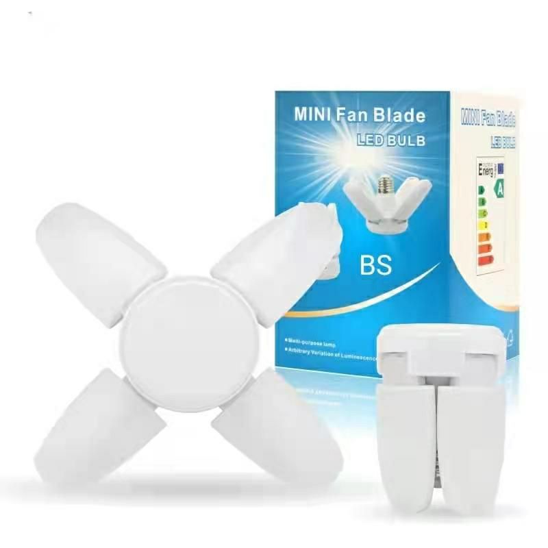 Lampu Bohlam Lipat Mini LED E27 28W Lampu Bohlam LED Bulb Fan Blade E27 28W 6500K