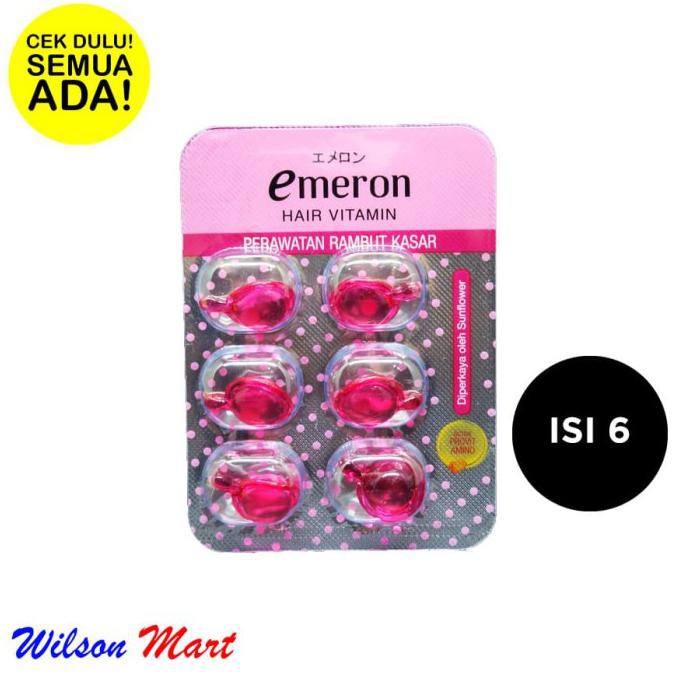 Menakjubkan Emeron Hair Vitamin Pink Perawatan Rambut Kasar Bergaransi