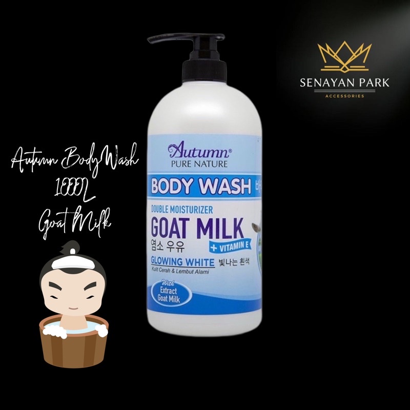 Autumn Body Wash Goat Milk 1000ml ( GMBW 1L )/Sabun Cair Goatmilk Wangi