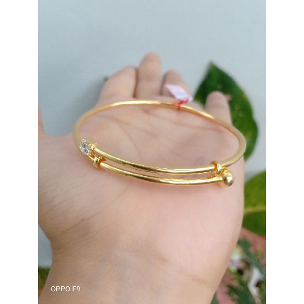 gelang perak asli 925 di lapisi emas 22karat