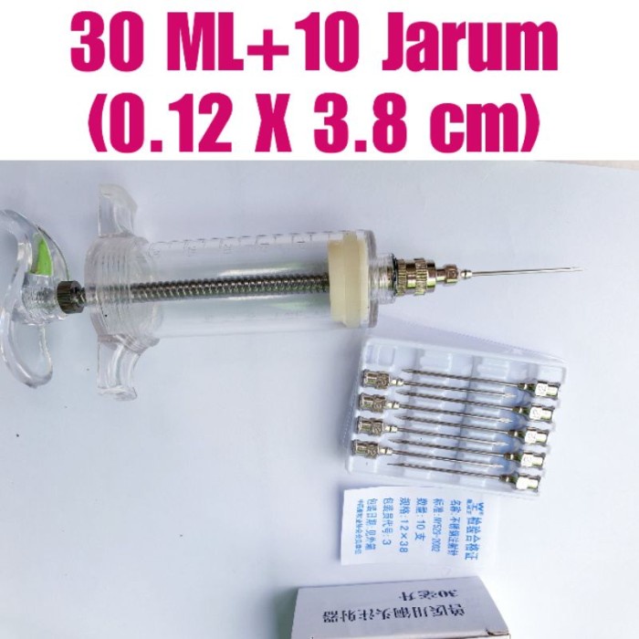 suntikan sapi kerbau jarum suntik hewan besar spuit syringe 30ml 12G