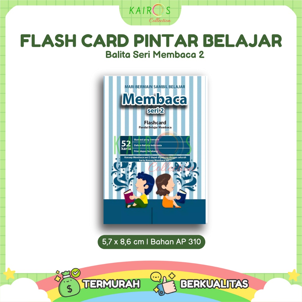 Flash Card Kartu Pintar Belajar Balita Seri Membaca 2