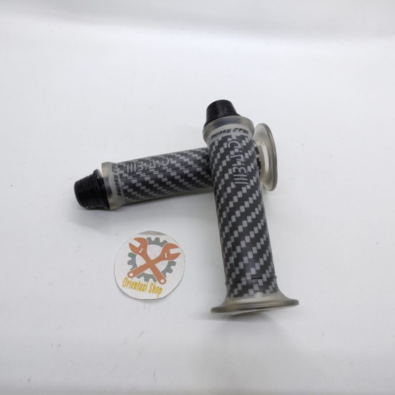 HANDGRIP CARBON KARET EMPUK+JALU STANG CNC UNIVERSAL