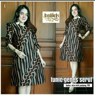 Tunic genes serut grosir baju atasan  batik  casual  pakaian 