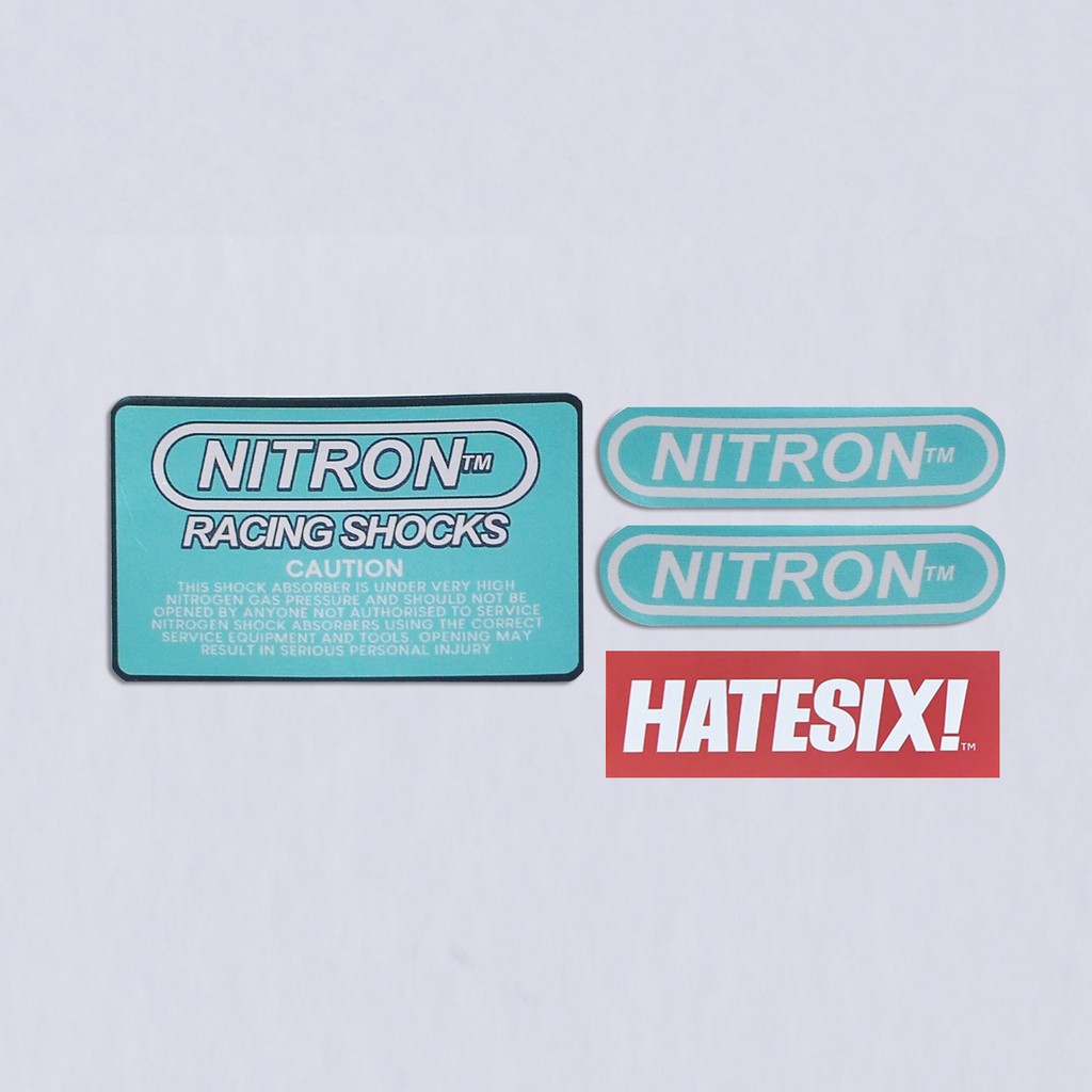 Sticker Sticker Decal tempelan Nitron Racing Shock Hatesix