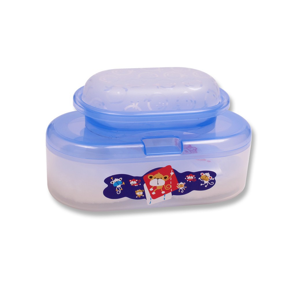 Lusty Bunny Susun Oval Case With Soap Case Baby Powder Tempat Bedak Bayi - gedabug