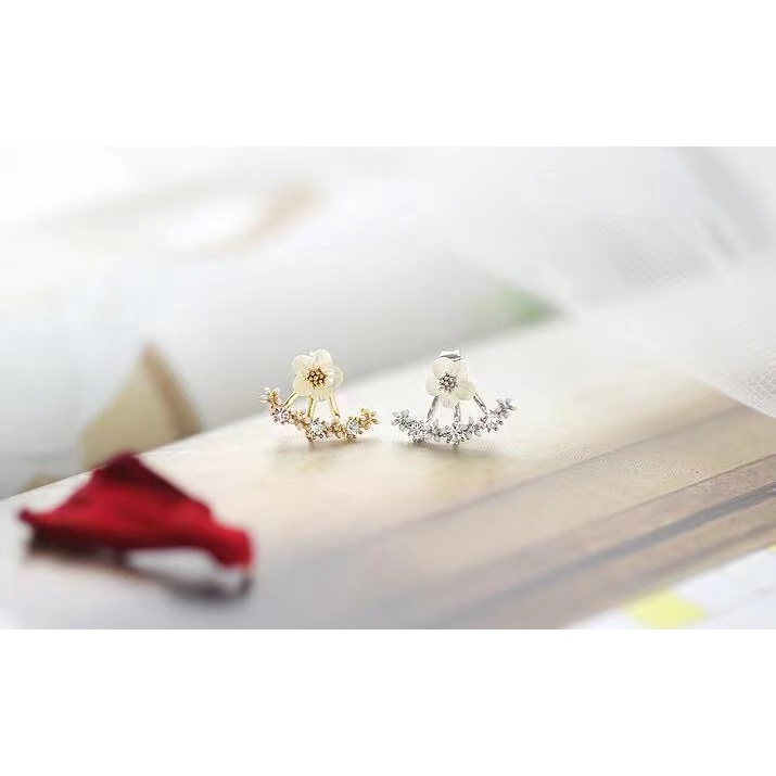 (Hello Girl)E13 Anting Diamond kecil Pendek Fashion Wanita Stud Earrings Import